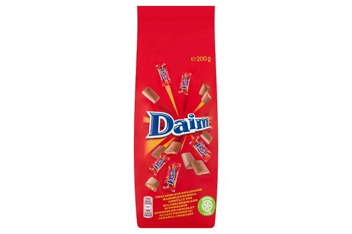 Daim tejcsokoládéval bevont, ropogós mandulás karamell 200 g