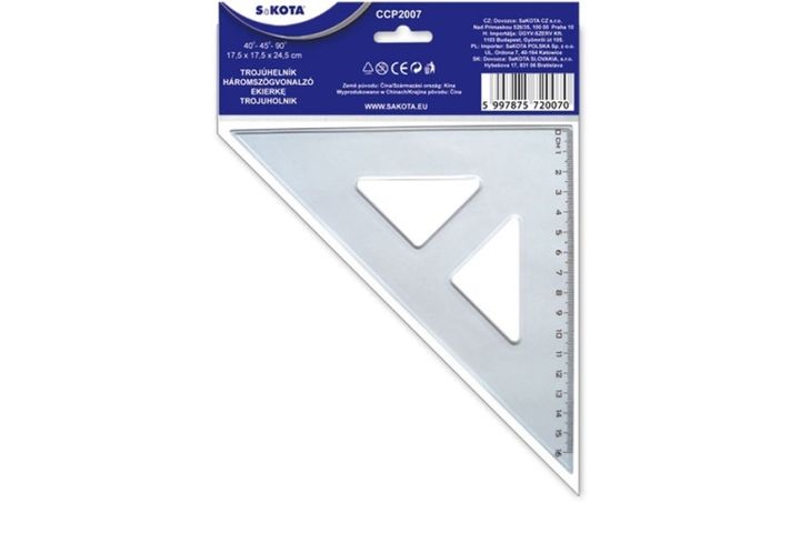 Sakota 45fokos átlátszó BL vonalzó