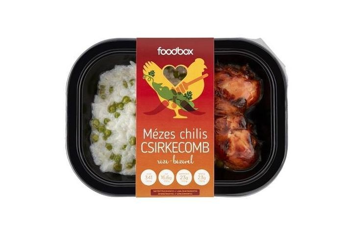 Foodbox mézes chilis csirkecomb rizi-bizivel 350 g