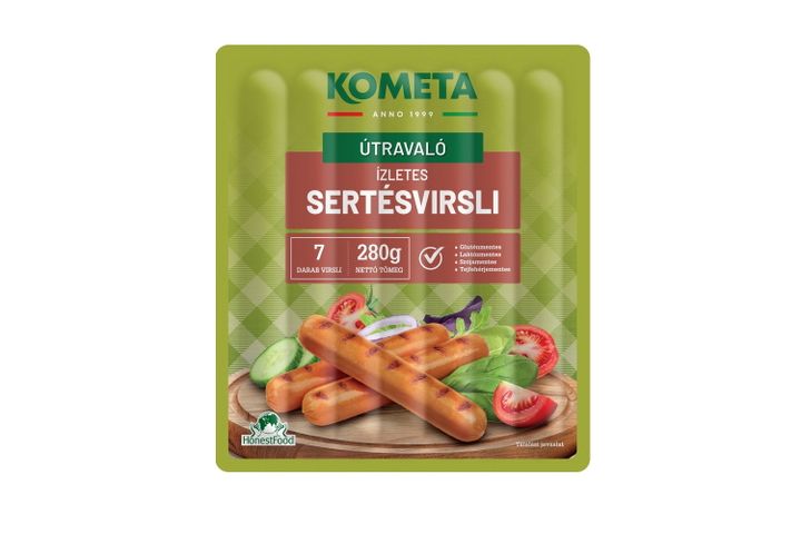 Kométa Útravaló ízletes sertésvirsli 7 db 280 g