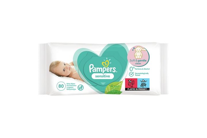 Pampers Sensitive Baby Wipes Packs ''''''= 80 Wipes order online - Main Image