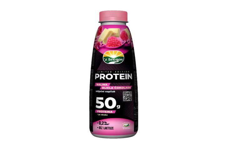 Vindija fehér csoki-málna ízű protein ital 0,5 l