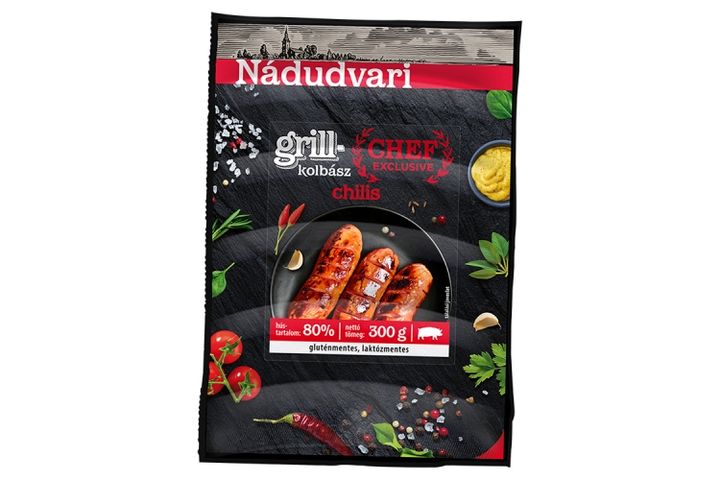 Nádudvari Chef Exclusive Pork Grill Sausage with Chili 300 g