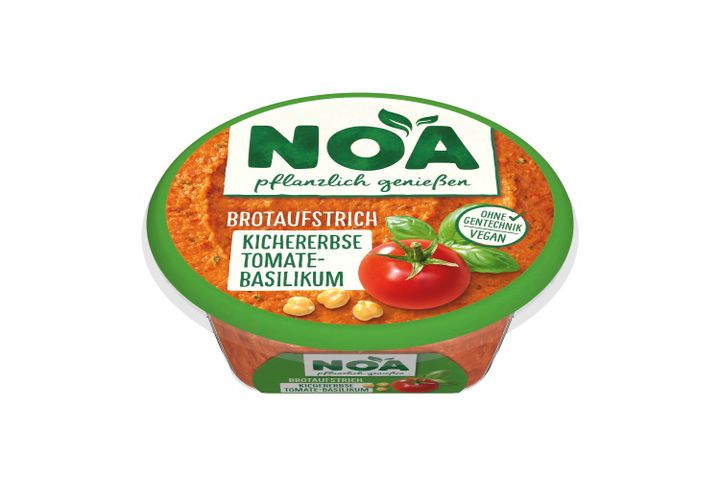 NOA Vegetable spread made of cooked chickpeas with sesam paste, tomato and basil 175 g