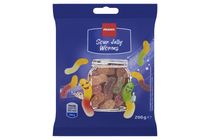 Penny Sour Jelly Worms savanyú zselécukorka kukac alakban gyümölcs ízesítéssel és almalével 200 g