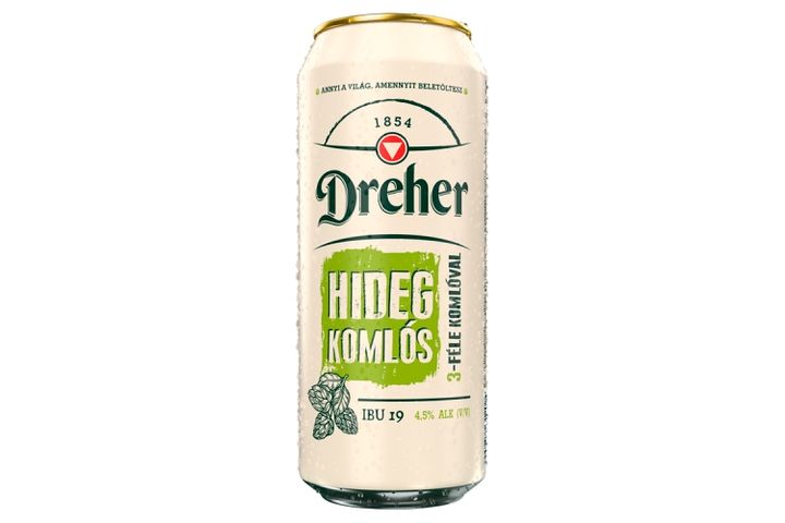Dreher Hidegkomlós világos sör 4,5% 0,5 l