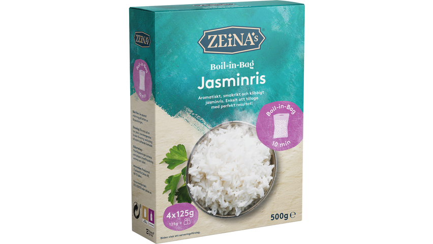 Zeinas Jasminris Boil-In-Bag 4X125G 500g