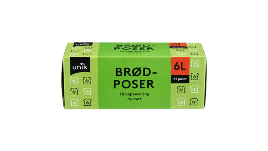 Unik Brødposer 6l | 65stk