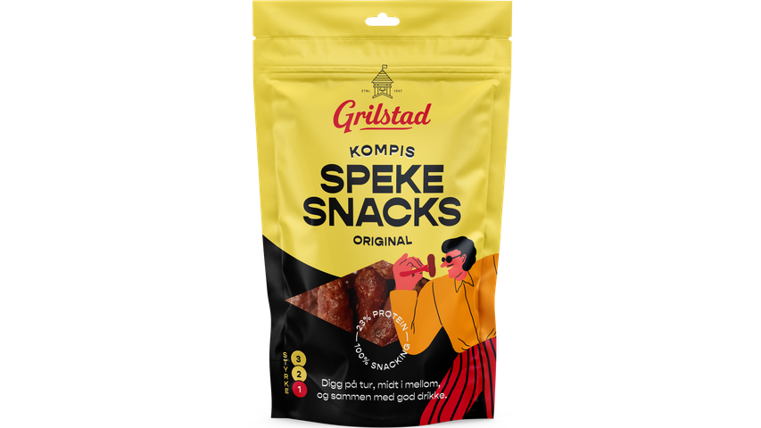 Grilstad Kompis Spekesnacks Original | 55g