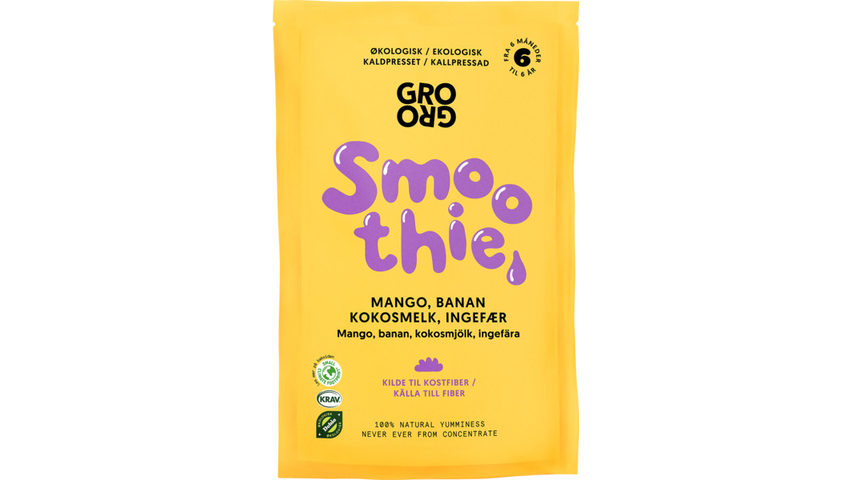 Gro Gro Smoothie m/Mango & Banan | 120g