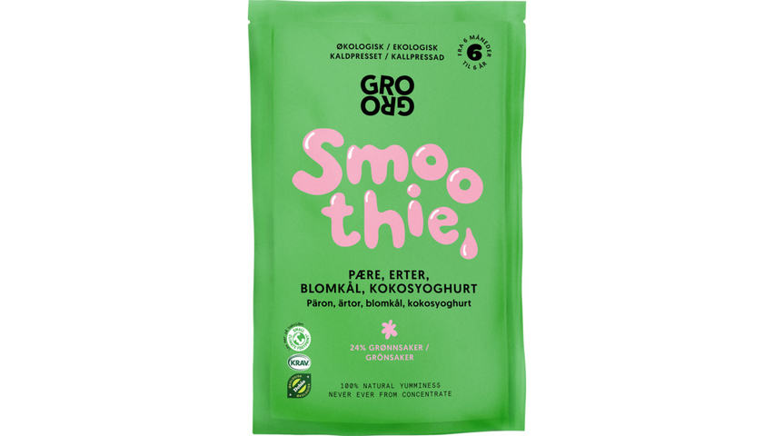 Gro Gro Smoothie m/Pære & Erter