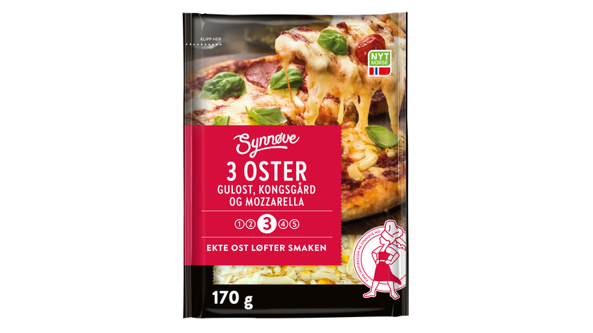 Synnøve Ostemix Gulost, Kongsgård & Mozarella | 170g