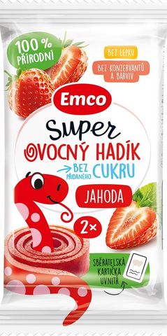 Emco Jahodový super ovocný hadík | 20 g