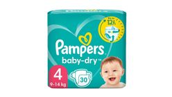 Pampers Baby-Dry Größe 4 (9-14kg) 30 Stück
