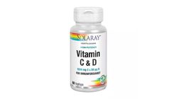 Solaray Vitamin C & D Kapsler | 60stk