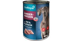 ZooRoyal Dose mit Rinderherzen 400g