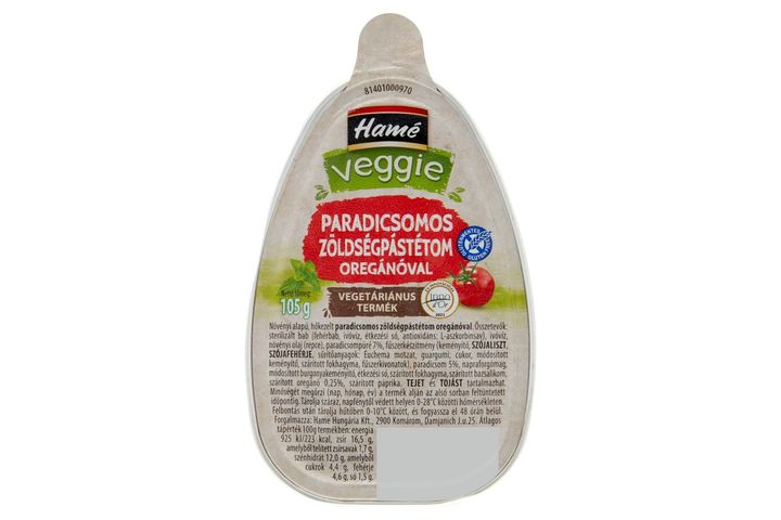 Hamé Veggie paradicsomos zöldségpástétom oregánóval 105 g