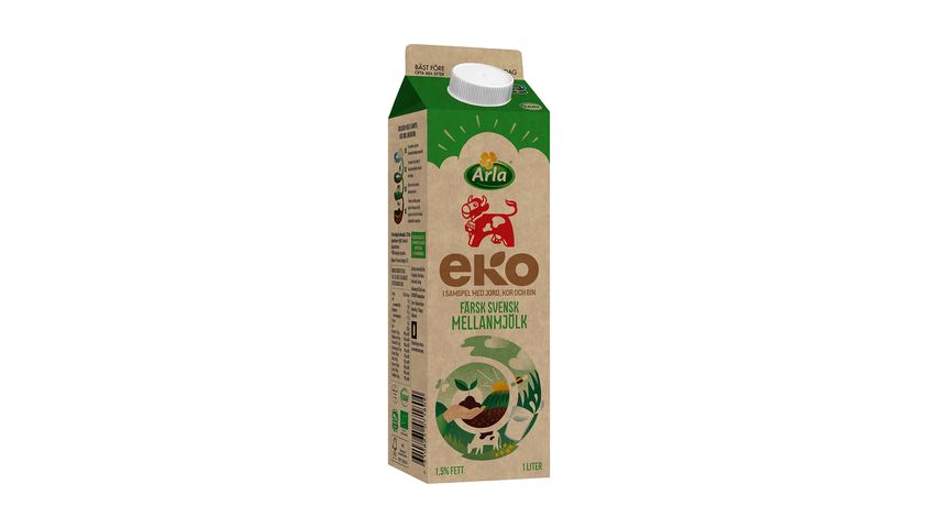 Arla Ko® Ekologisk Färsk mellanmjölk 1,5% 1 liter