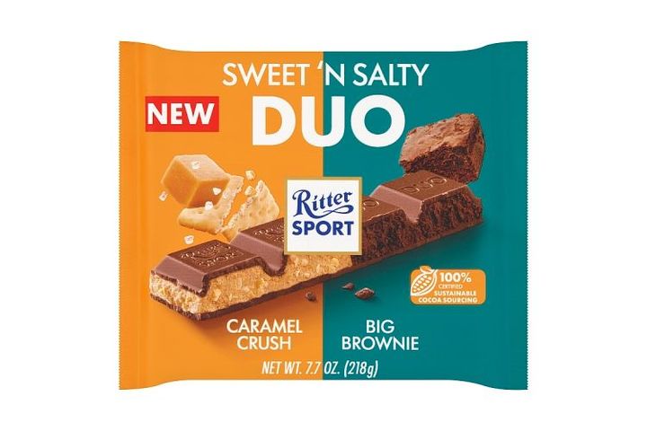 Ritter Sport Duo Sweeeť'n Salty dupla töltelékes tejcsokoládé 218 g