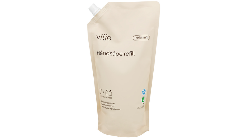 Vilje Håndsåpe Parfymefri Refill | 1l
