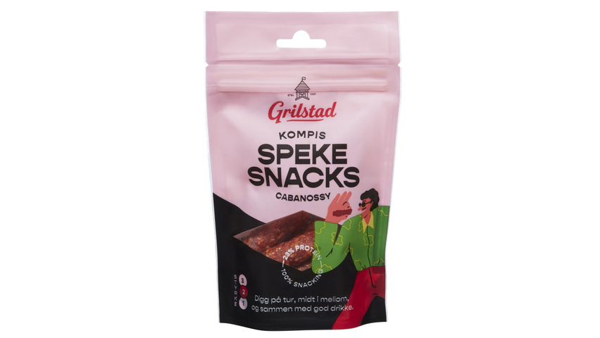 Grilstad Spekesnacks Kompis Cabanossy | 55g