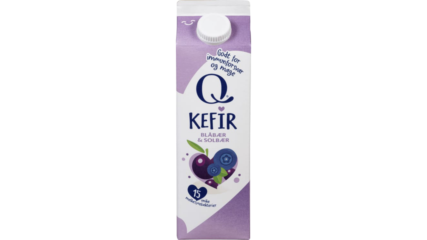 Q Kefir Blåbær & Solbær | 1l