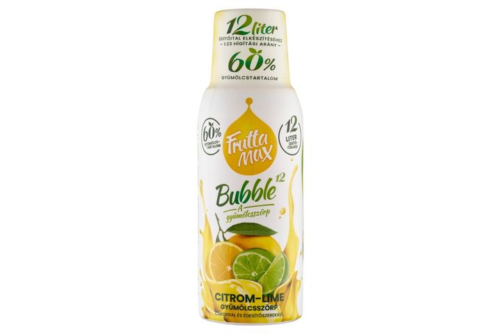FruttaMax Bubble¹² Lemon-Lime Fruit Syrup with Sugar and Sweeteners 500 ml