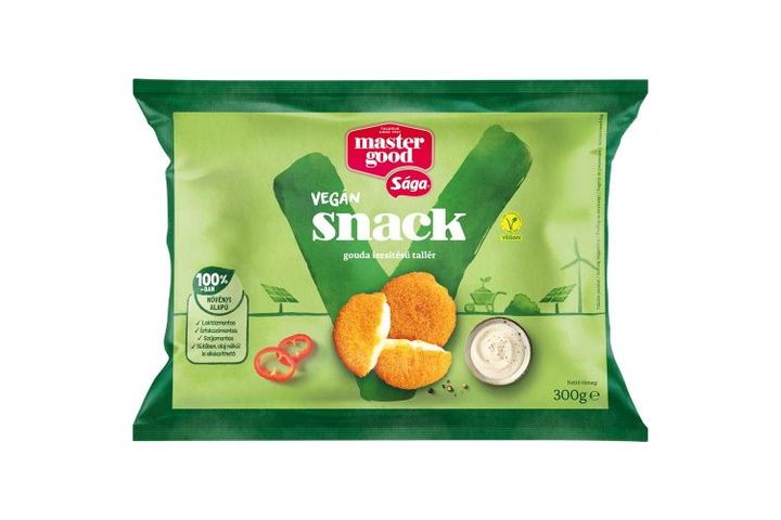 Master Good gyorsfagyasztott vegán gouda ízesítésű snack tallér 300 g