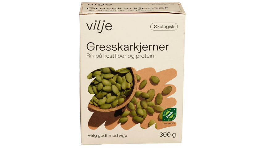 Vilje Gresskarkjerner Økologisk | 300g