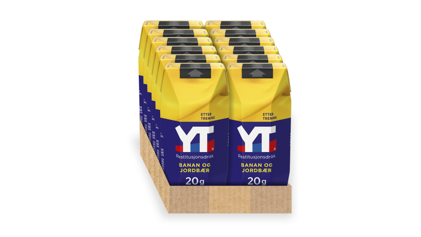 YT Restitusjon Banan & Jordbær | 12 x 330ml