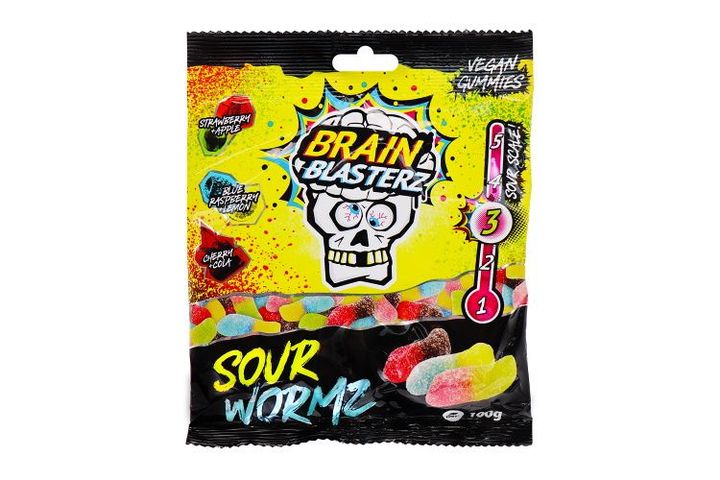 Brain Blasterz Gumicukor - Savanyú Kukacok 100 g