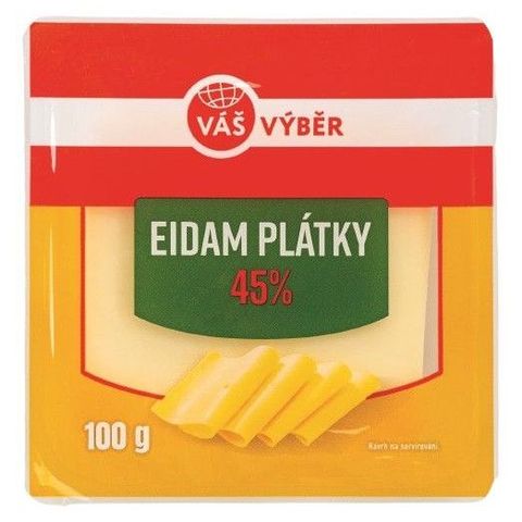 Váš Výběr Eidam sýr 45% plátky | 100 g