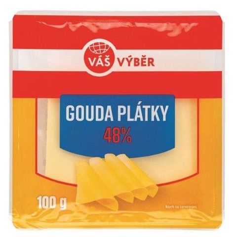 Váš Výběr Gouda sýr 48% plátky | 100 g
