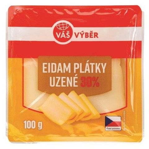 Vás Výběr Eidam sýr 30% plátky uzený | 100 g