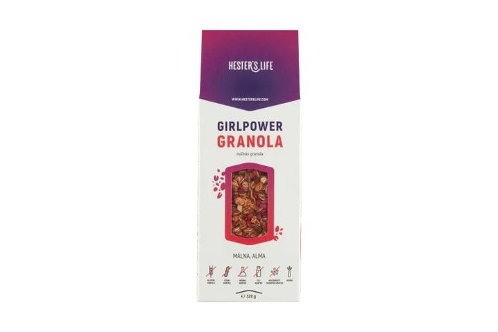 Hester's Life Girlpower granola - málnás 320g