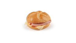 Schinken-Käse-Semmel mit Frischkäse-Aufstrich