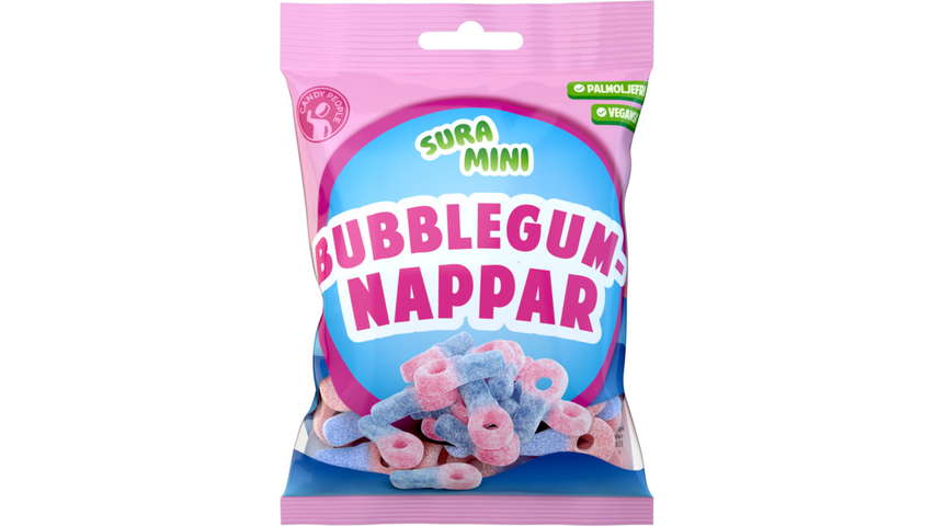 Sur Mini Bubblegumnappar 70g Candy Peopl