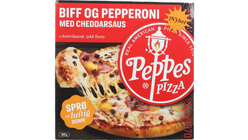 Peppes Pizza Biff&pepperoni M/cheddarsau