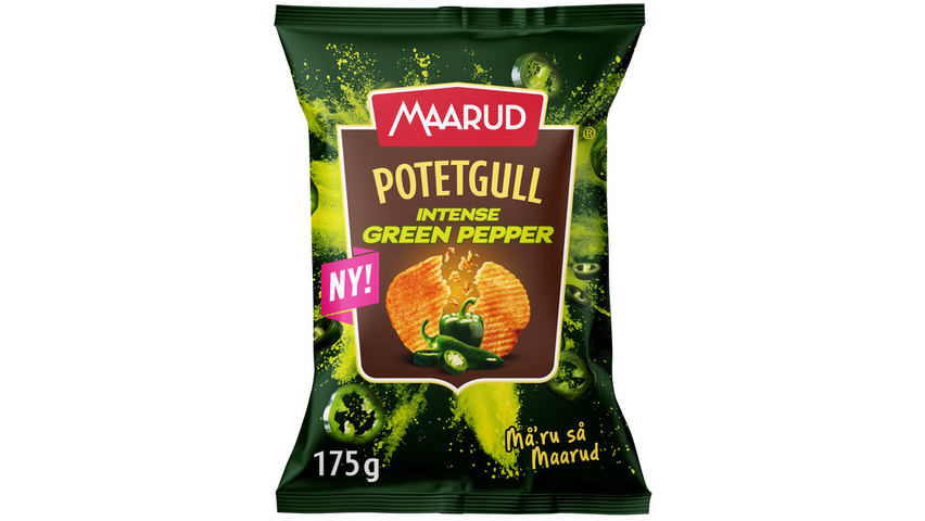 Maarud Potetgull Intense Green Pepper | 175g