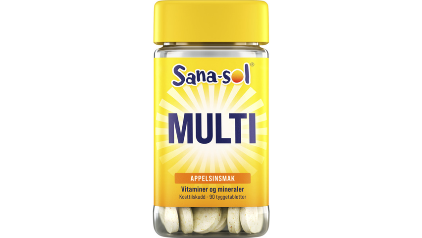 Mulitvitamin Appelsin 90stk Sana-sol