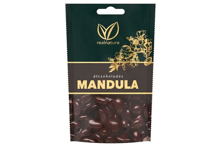 Real Nature étcsokoládés mandula 75 g