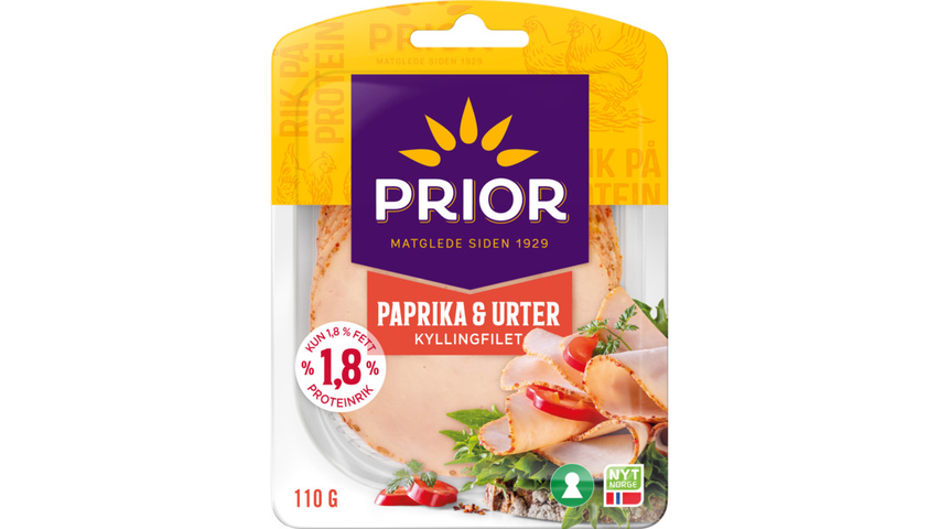 Prior Kyllingfilet Paprika/Urter | 110g