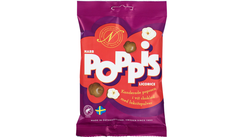 Narr Poppis Popcorn Sjokolade & Lakris | 90g