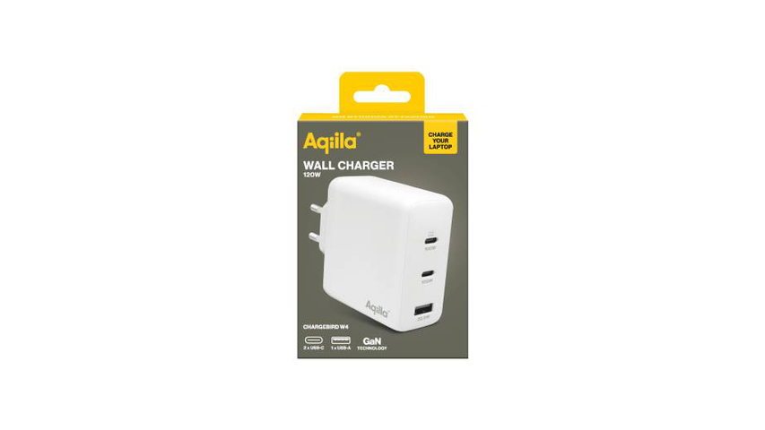 Aqiila Lader Chargebird W4 120W 2 x USB-C/USB-A