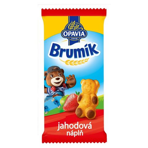Opavia Brumík jahodová náplň jemné pečivo | 30 g