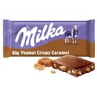 Milka Peanut Crispy Caramel mléčná čokoláda | 90 g