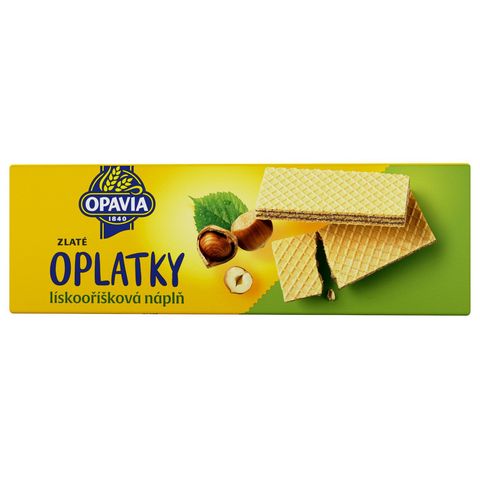 Opavia Zlaté Oplatky lískooříšková náplň | 146 g