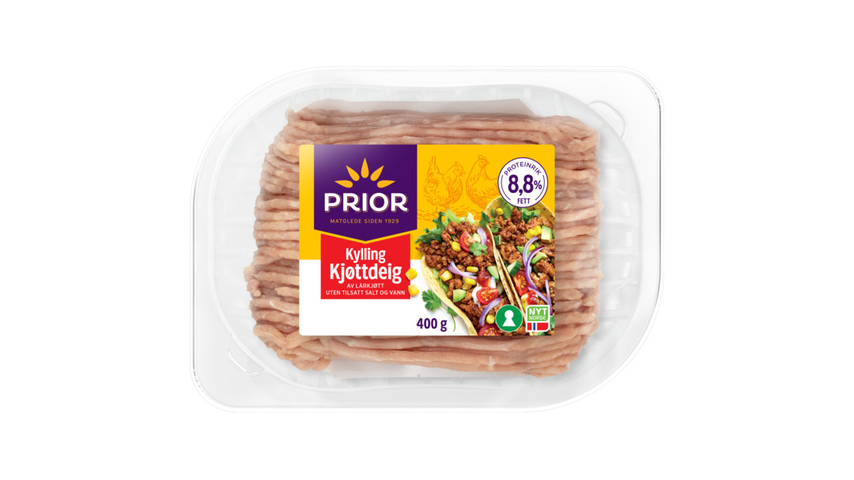 Prior Kyllingkjøttdeig Uten Salt & Vann | 400g