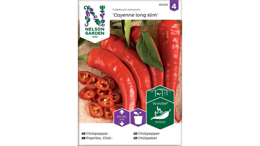 Nelson Garden Chilipepper 'Cayenne' Frø