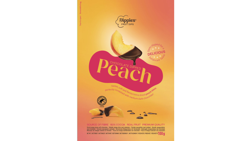 Fruit Dips Fersken Sjokolade | 100g